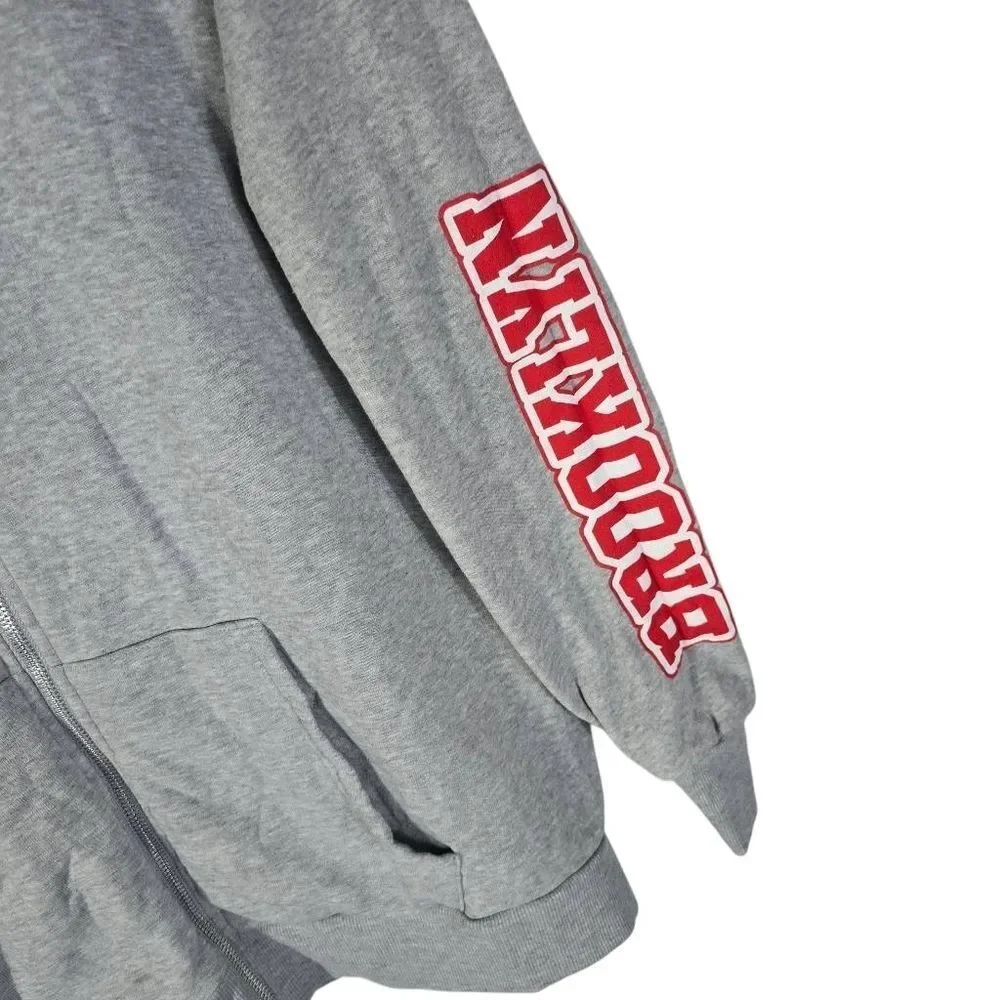 Justify Gray Hoodie with Bear and Brooklyn Design - Picture 3 of 7